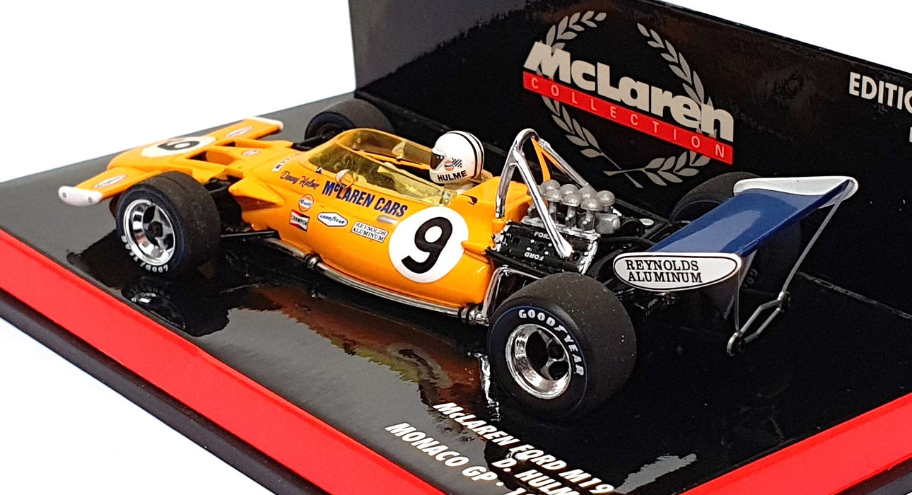 Minichamps 1/43 Scale 530 714309 - F1 McLaren Ford M19 Monaco GP 1971 D. Hulme