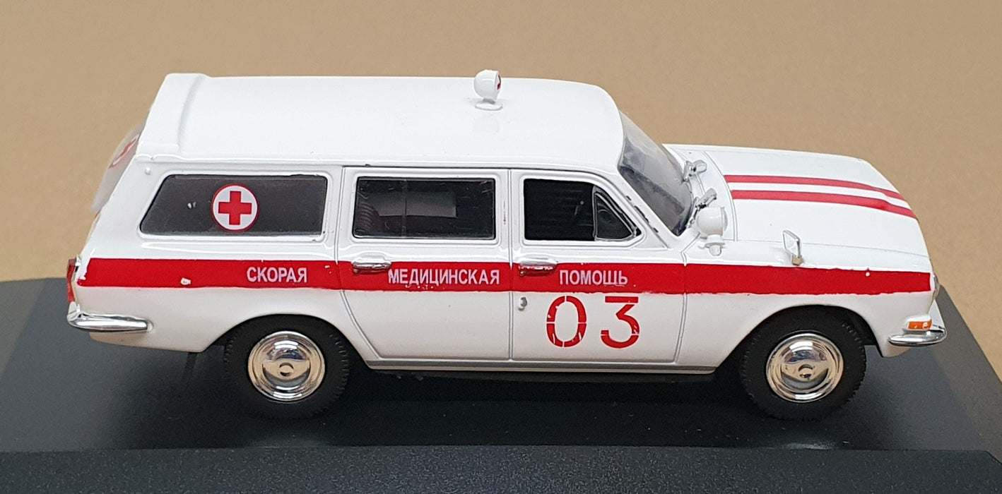 DeAgostini 1/43 Scale RUS03A - GAZ 24-03 Russian Ambulance - White/Red