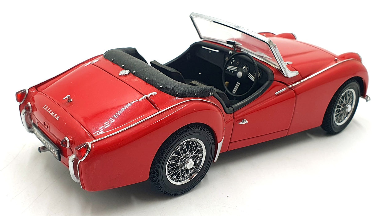 Kyosho 1/18 Scale Diecast DC22426F - Triumph TR3A - Red/Black