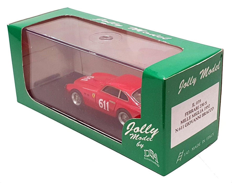 Jolly Model 1/43 Scale JL039 - Ferrari 250 S #611 Mille Miglia 1952 - Red