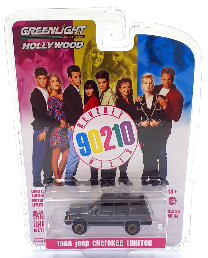 Greenlight 1/64 Scale 44930-A - 1988 Jeep Cherokee Limited 90210 BH - Grey
