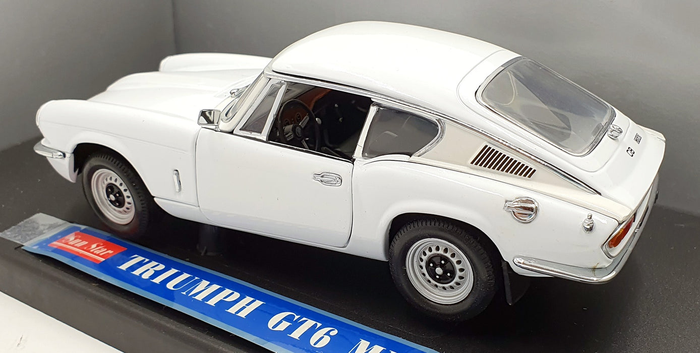 Sun Star 1/18 Scale Diecast 1057 Triumph GT6 MK3 - White