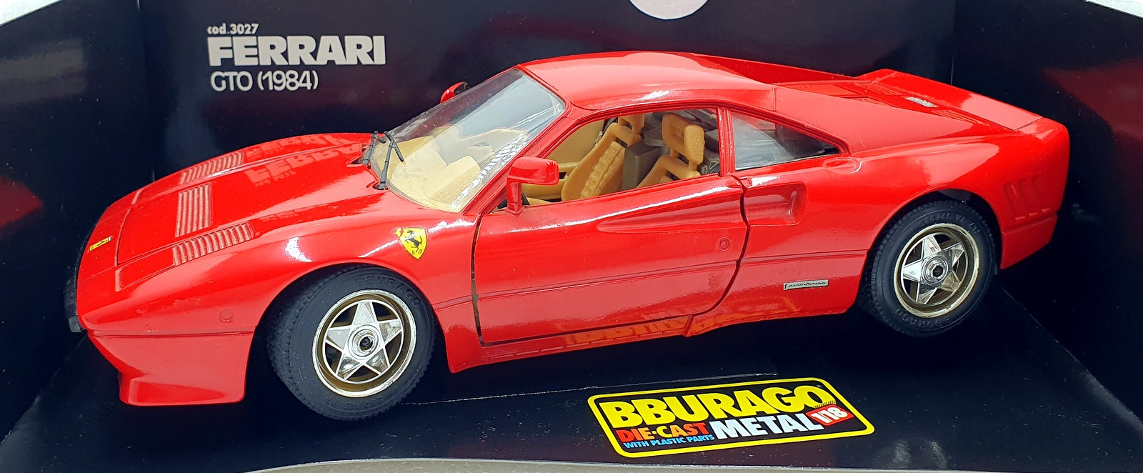 Burago 1/18 Scale 3027 - Ferrari GTO 1984 - Red