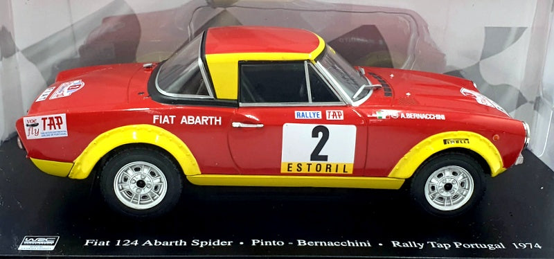 Hachette 1/24 Scale G113U029 - Fiat 124 Abarth Spider Portugal 1974 Pinto