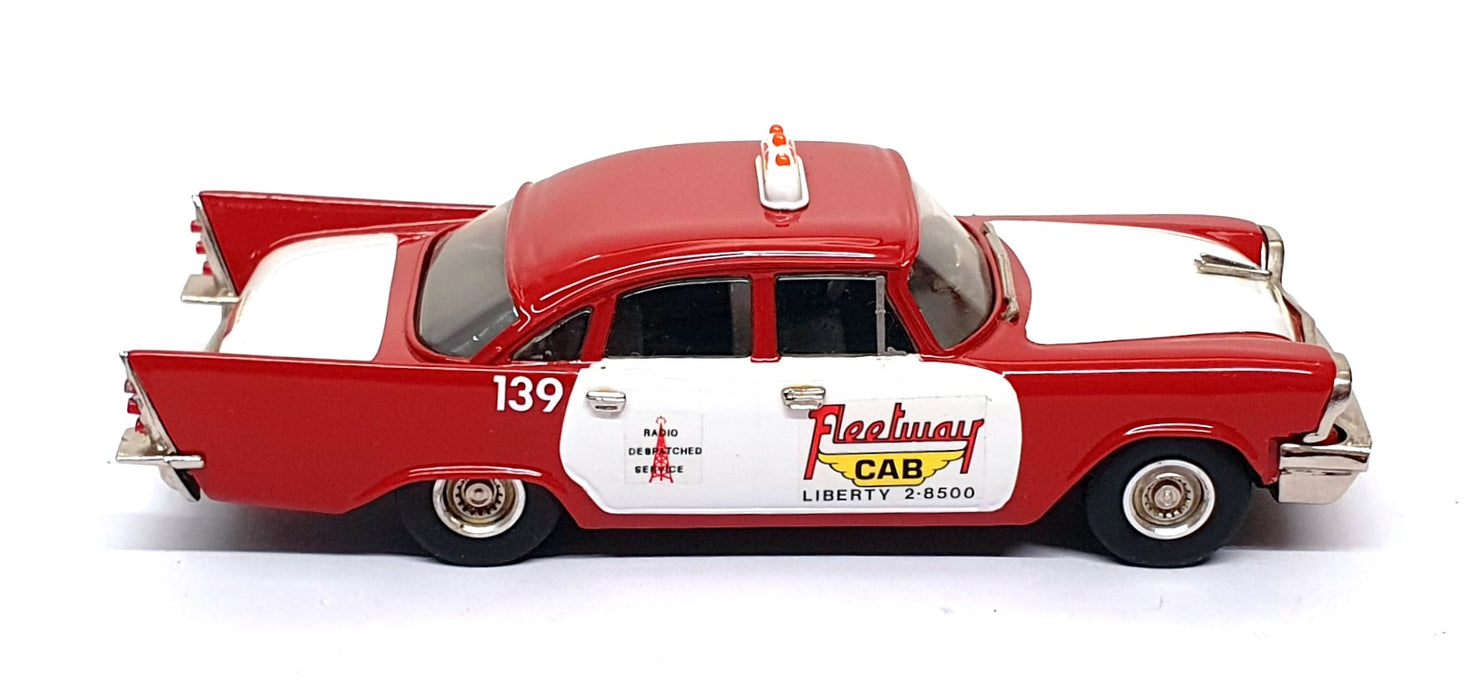 Small Wheels 1/43 Scale SW12T - 1957 Desoto Firesweep Taxi Fleetway - Red/White
