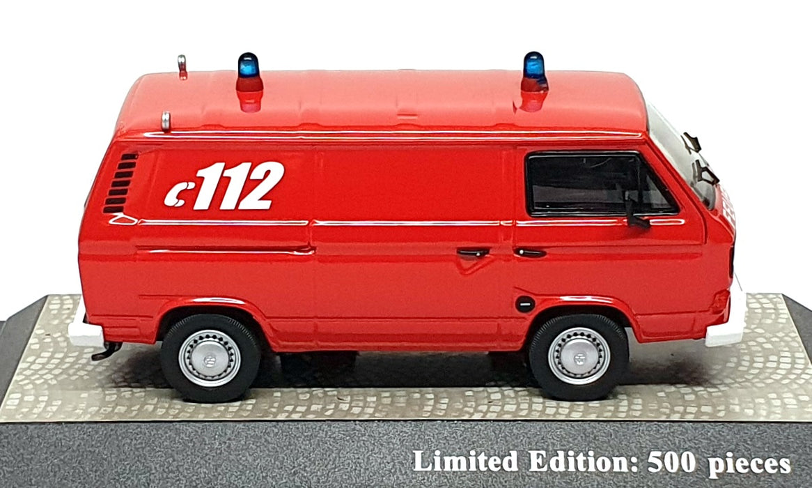 Premium ClassiXXs 1/43 Scale 11406 - VW Volkswagen T3a Fire Kastenwagon - Red