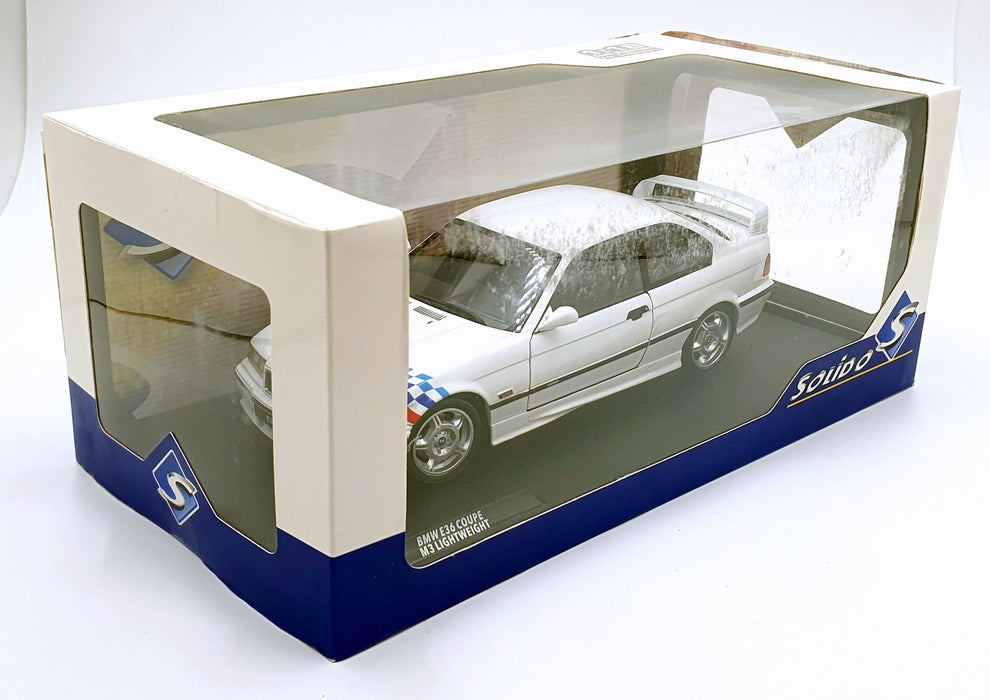 Solido 1/18 Scale S1803903 Diecast - BMW E36 Coupe M3 Lightweight - White