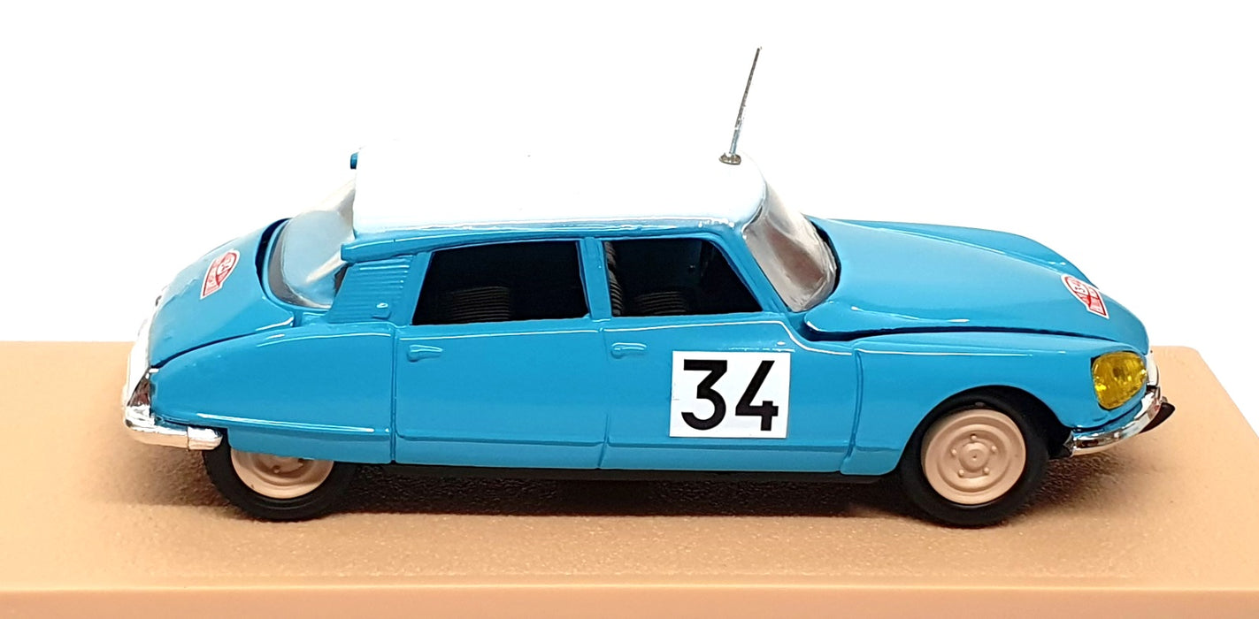 Eligor 1/43 Scale 1124 - Citroen DS 21 #34 Monte Carlo 1970 - Lt. Blue/White