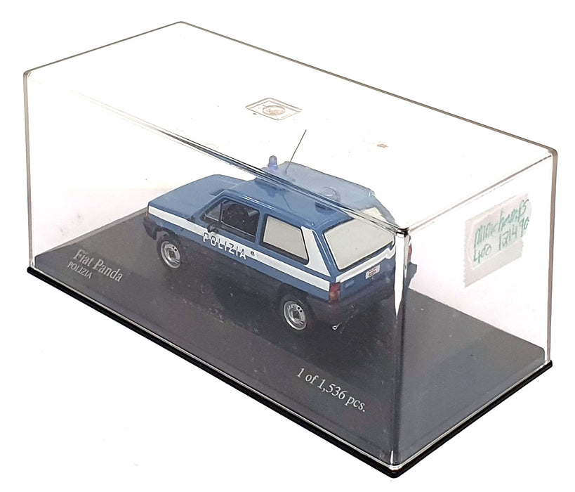 Minichamps 1/43 Scale 400 121490 - 1980 Fiat Panda Polizia Police - Blue