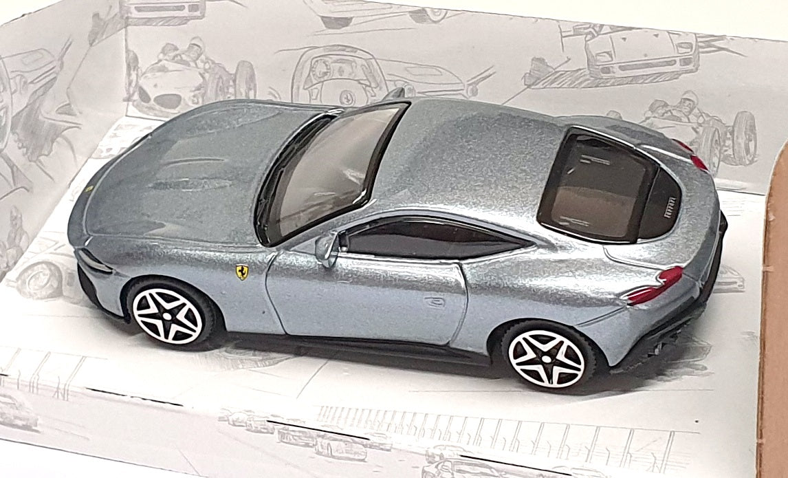 Burago 1/43 Scale Diecast 18-36000 - Ferrari Roma - Met. Grey