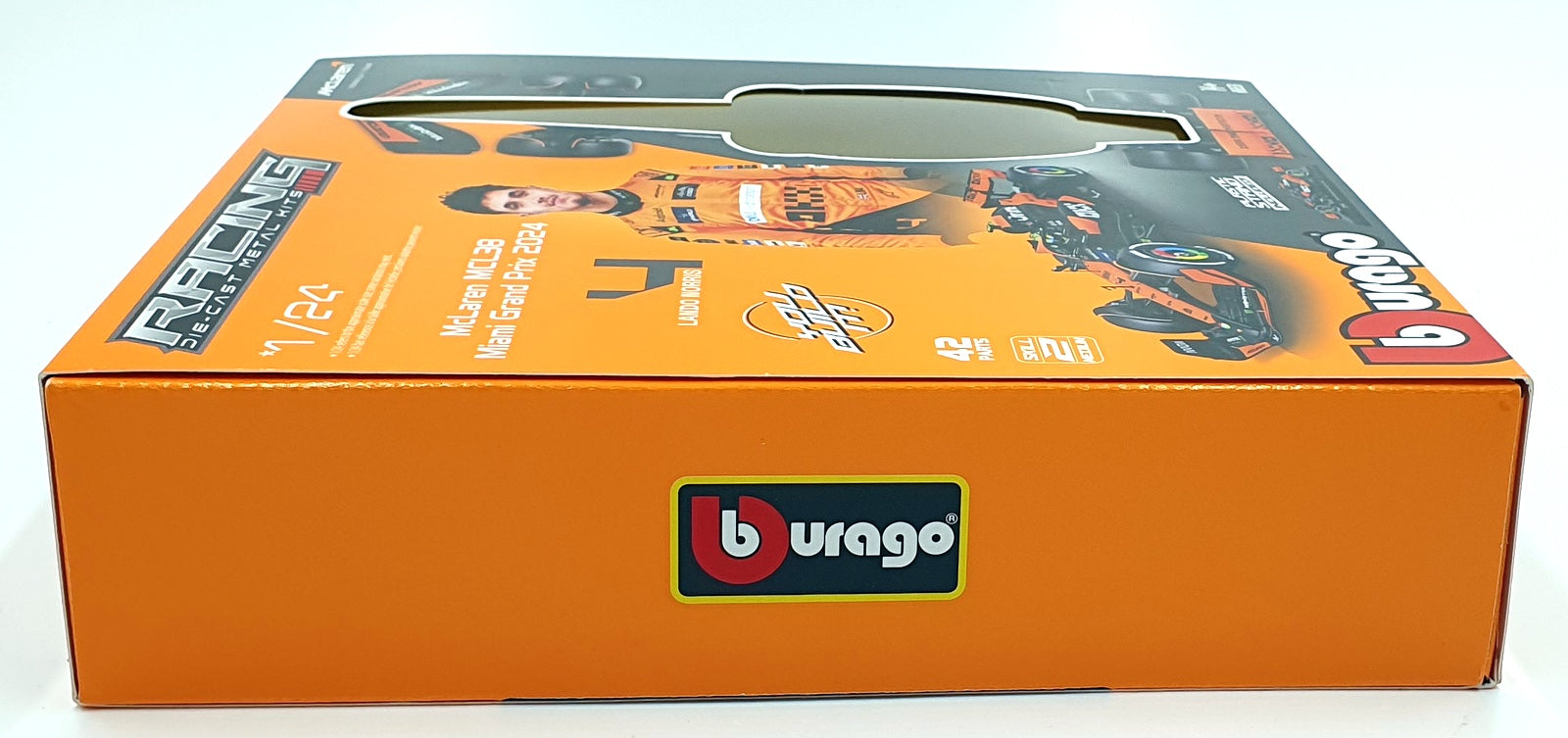 Burago 1/24 Scale Metal Kit 18-28504 - McLaren MCL38 #4 Miami GP 2024 - Norris