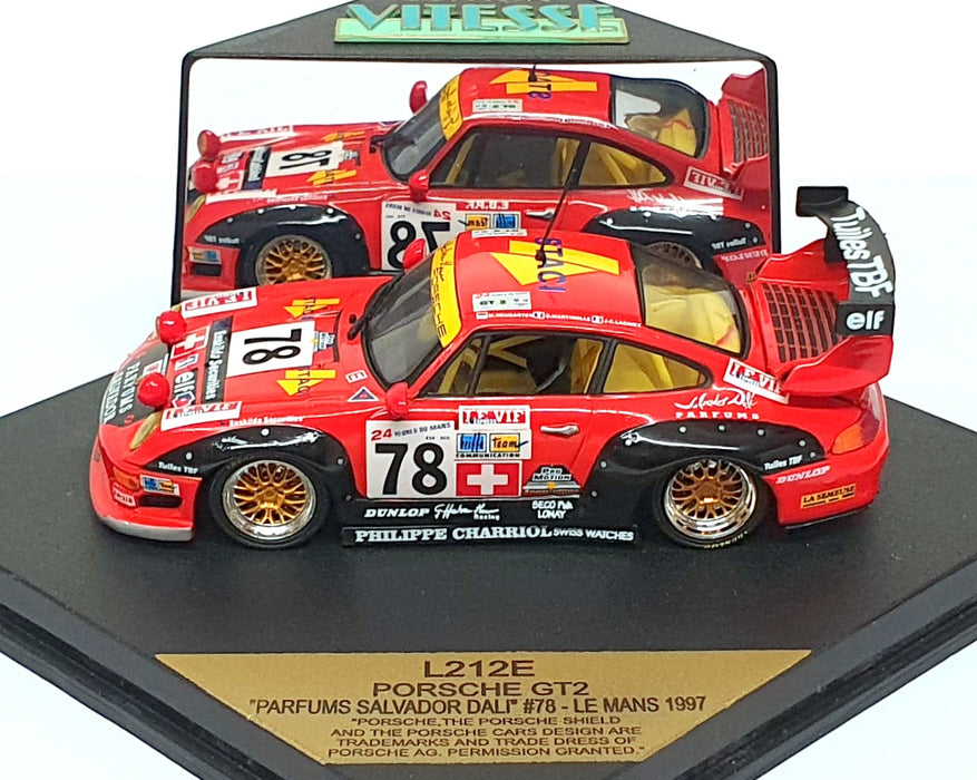 【VITESSE】Porsche GT2 LE MANS 1997 #V5 Vitesse 1/43 Scale L212E - Porsche GT2 Parfums Salvador Dali #78