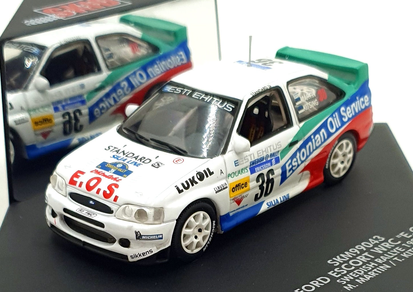 Skid 1/43 Scale SKM99043 - Ford Escort WRC "EOS" #36 Swedish Rally 1999