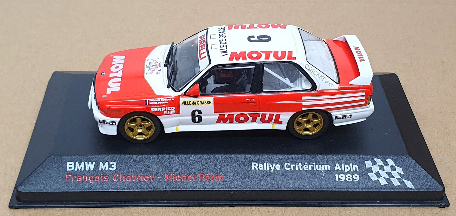 Altaya 1/43 Scale BM89 - BMW M3 #6 Rallye Criterium Alpin 1989 Chatriot/Perin