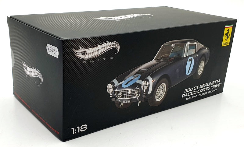 Hot Wheels 1/18 Scale X5489 Ferrari 250 GT Berlinetta #7 1961 RAC TT Blue Signed