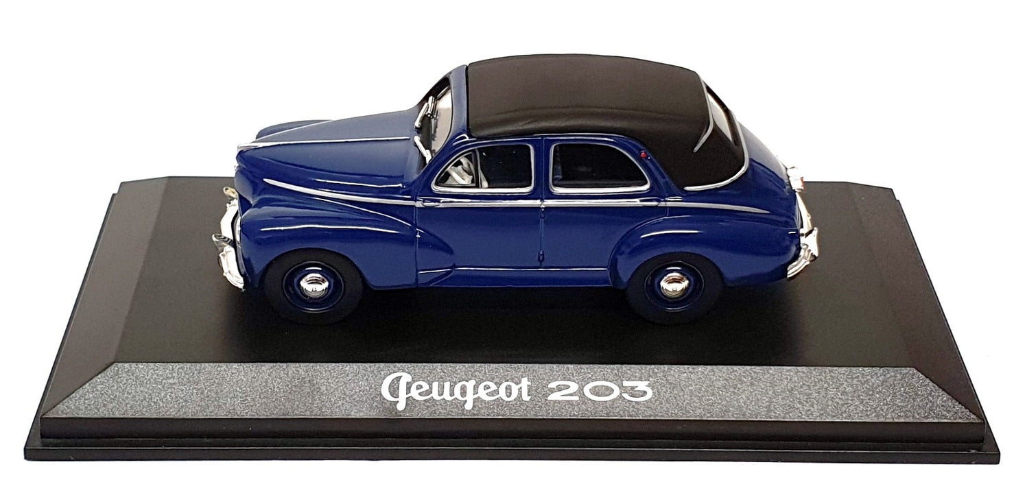 Norev 1/43 Scale Diecast 471014 - 1953 Peugeot 203 Decouvrable - Blue