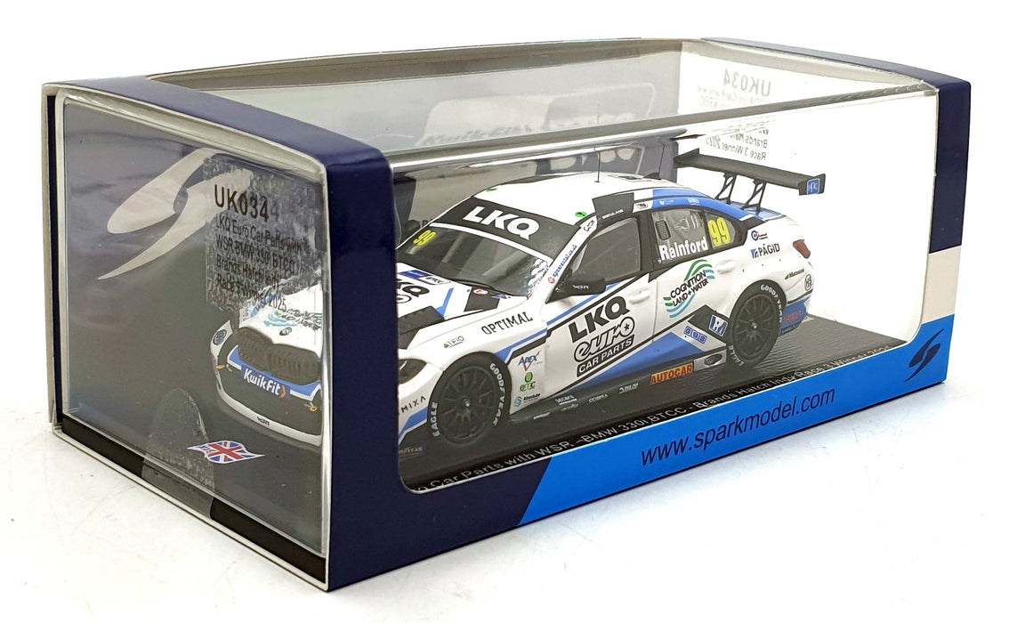 Spark 1/43 Scale UK034 - BMW 330i BTCC #99 Brands Hatch Indy Race 3 1st 2025