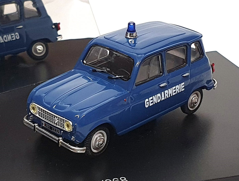 Norev 1/43 Scale Diecast 510023 - 1968 Renault 4 Gendarmerie - Blue