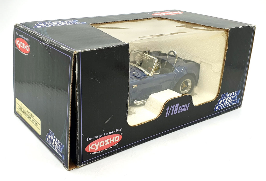 Kyosho 1/18 Scale Diecast 7006 9800 - Shelby Cobra 427 - Metallic Blue