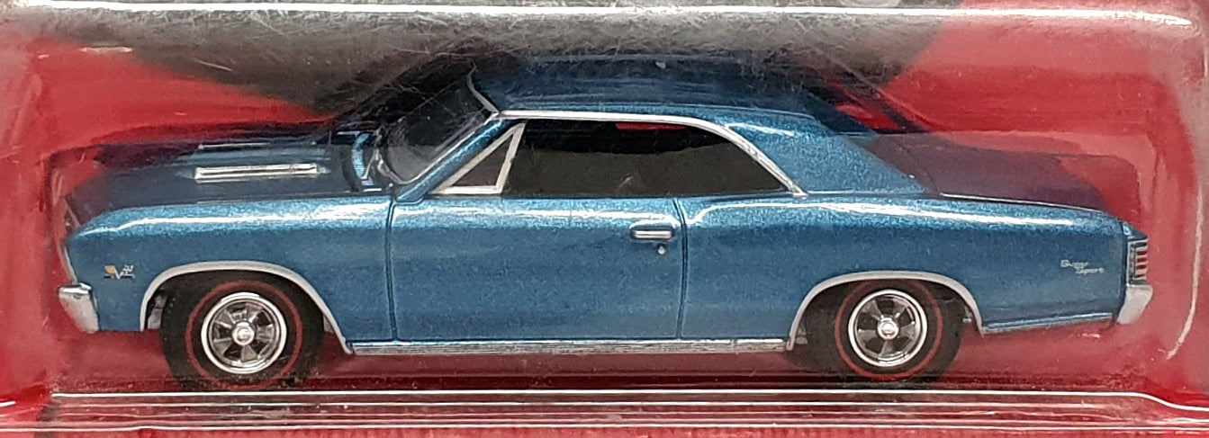 Auto World 1/64 Scale AW64132 - 1967 Chevy Chevelle SS - Met. Blue