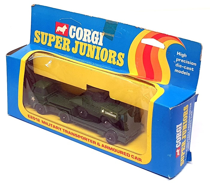 Corgi 14cm Long Diecast E2012 - Military Transporter & Armoured Car - Green
