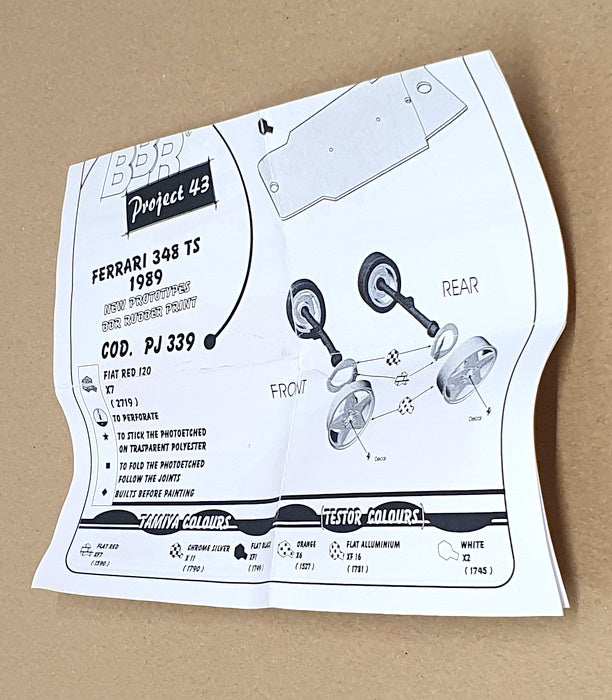 BBR Models 1/43 Scale Unbuilt Kit PJ339 - 1989 Ferrari 512 T