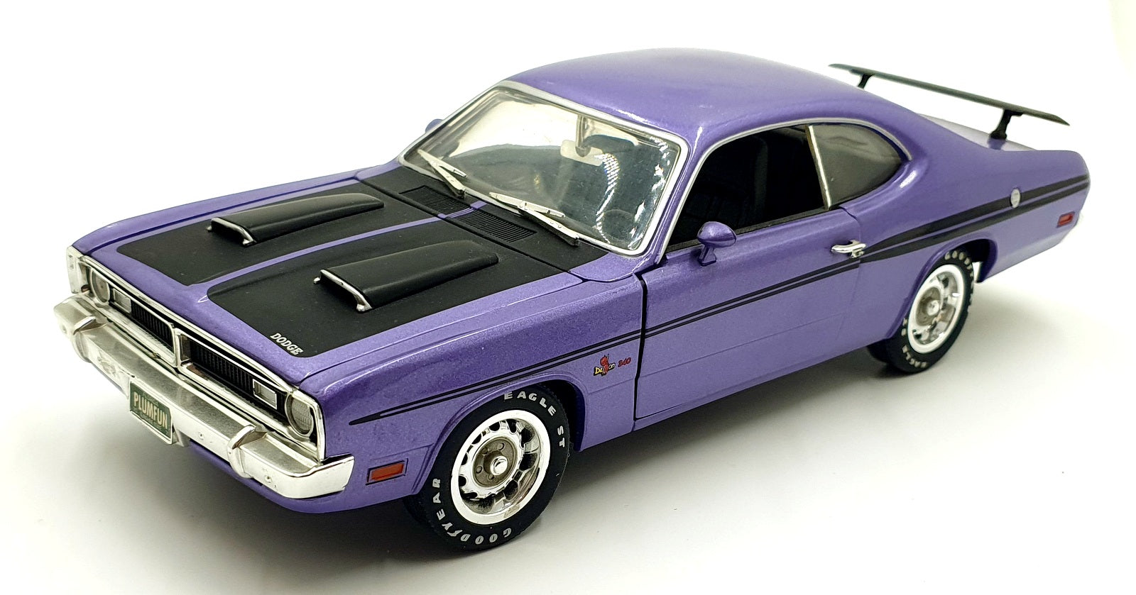 Ertl 1/18 Scale Diecast DC14126U - 1971 Dodge Demon - Purple/Black