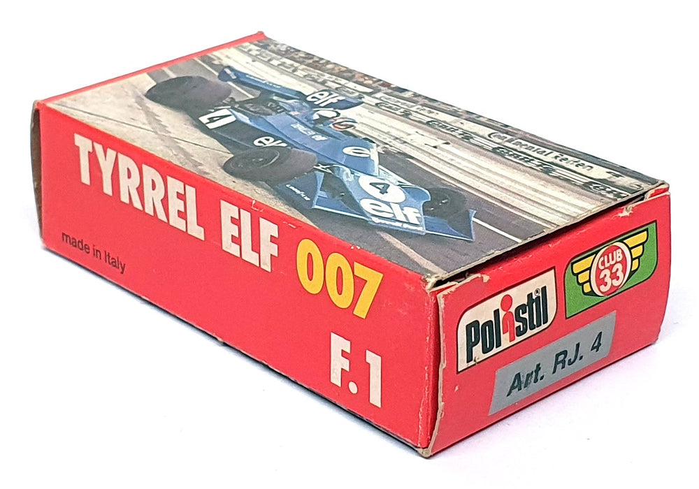 Polistil Appx 8cm Long Diecast RJ.4 - F1 Tyrrell Elf 007 #3 - Blue