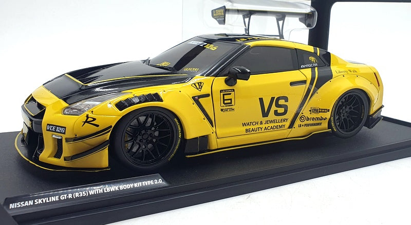 Solido 1/18 Scale S1805809 - Nissan GTR 35 LB Walk Type 2 - Yellow