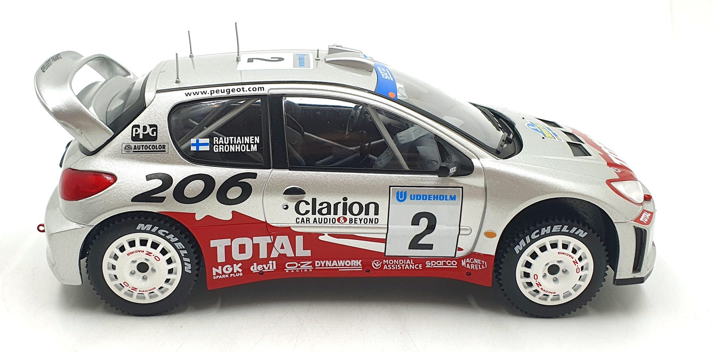 Altaya 1/18 Scale Diecast 26526A - Peugeot 206 WRC #2 sweden 2002 Gronholm