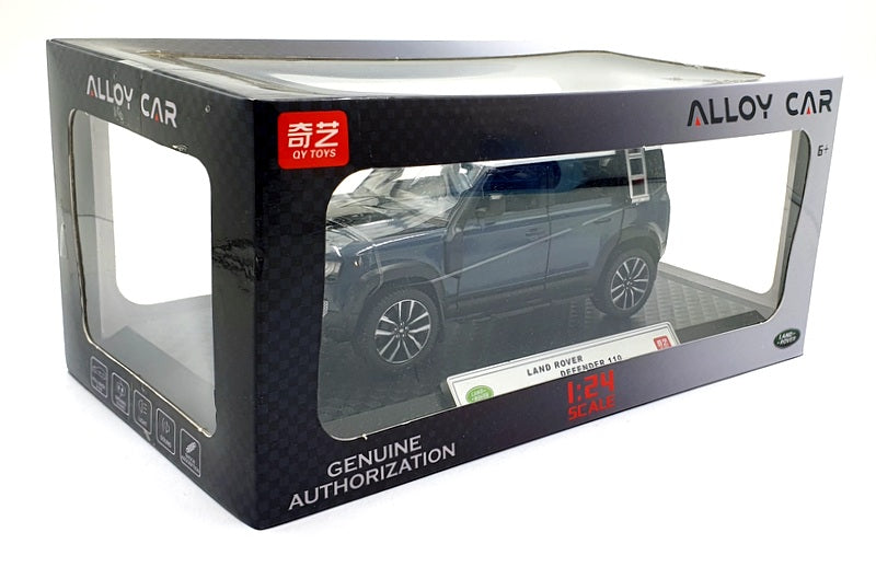 QY Toys 1/24 Scale Diecast Q2002A - Land Rover Defender 110 - Dark Blue/White
