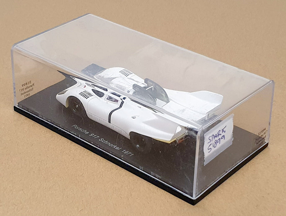 Spark Model 1/43 Scale S1899 - Porsche 917 Schnorkel 1971 Test Car - White