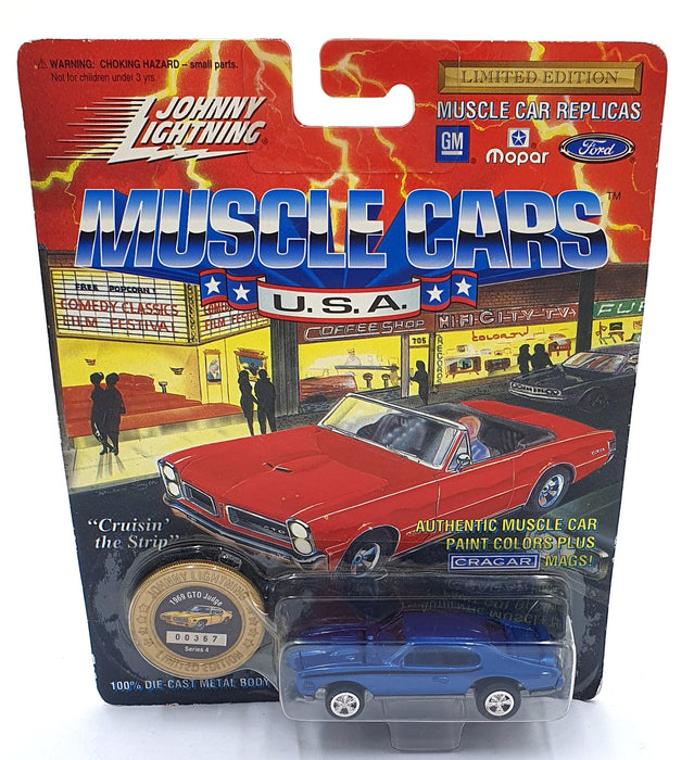 Johnny Lightning 1/64 Scale 200-140 - Muscle Cars 1969 Pontiac GTO Judge D Blue