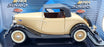 Solido 1/18 Scale Diecast 8144 - Ford Roadster - Cream/Black