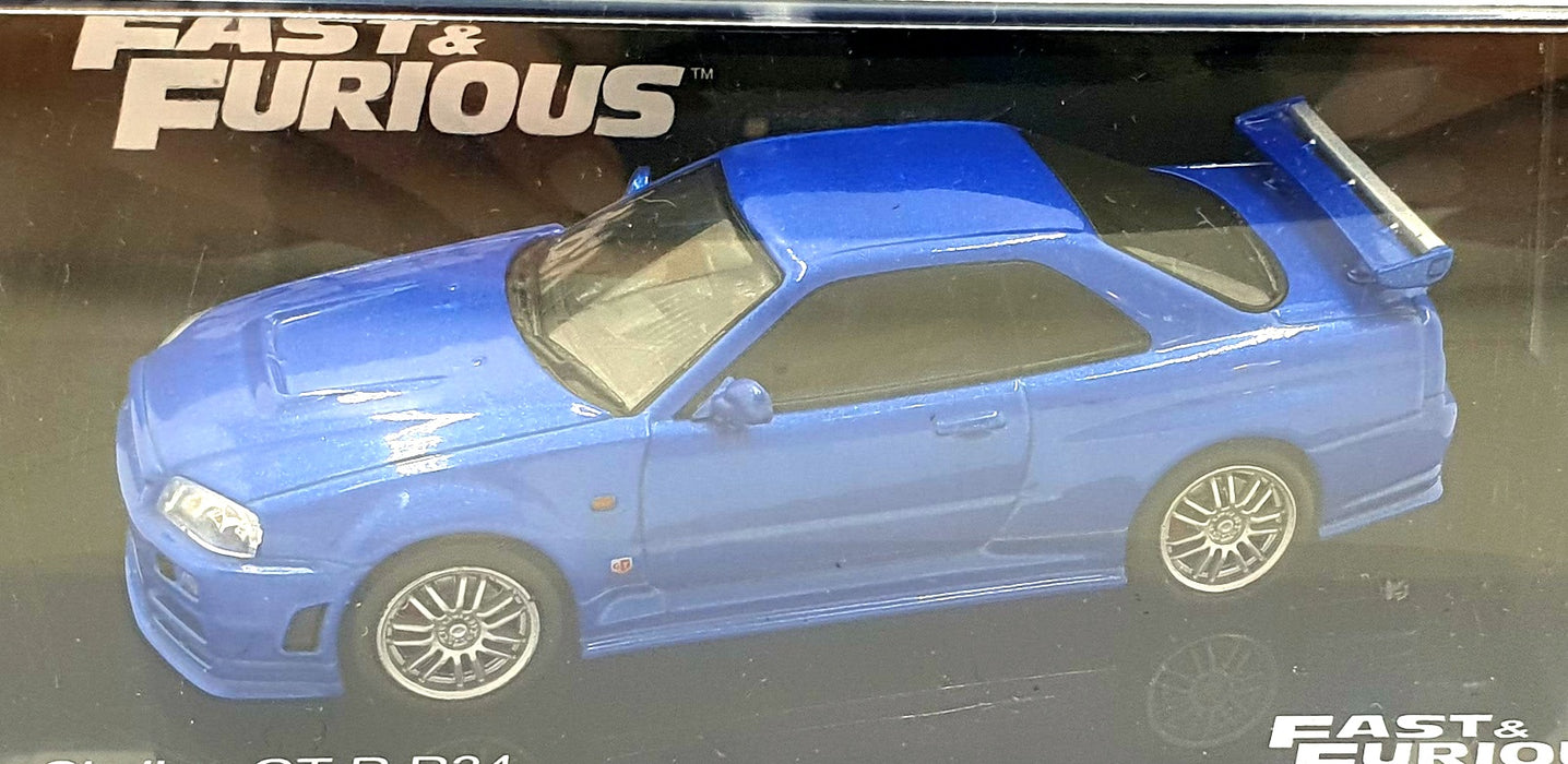 DeAgostini 1/43 Scale F220CMC014 - Fast and Furious Nissan Skyline GT-R R34 Blue