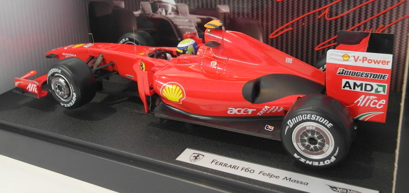 Hot Wheels 1/18 Scale diecast - P9966 Ferrari F60 2009 Fillipe Massa #3