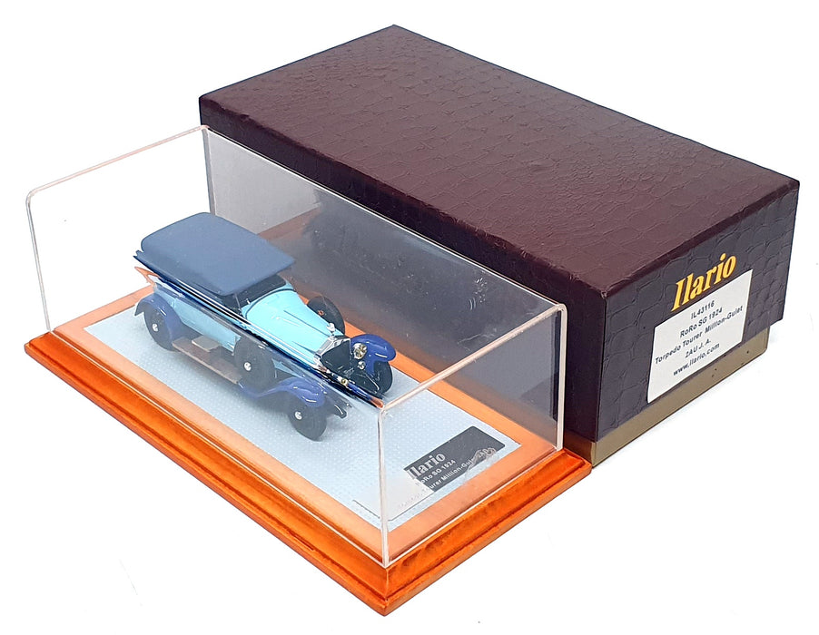 Ilario 1/43 Scale IL43116 - 1924 Rolls Royce Silver Ghost Torpedo Tourer - Blue