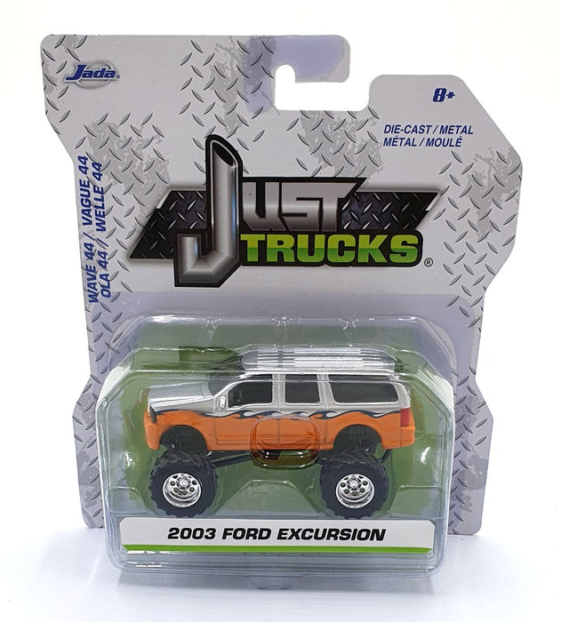 Jada Just Trucks 1/64 Scale 14020 - 2003 Ford Excursion - Orange/Silver