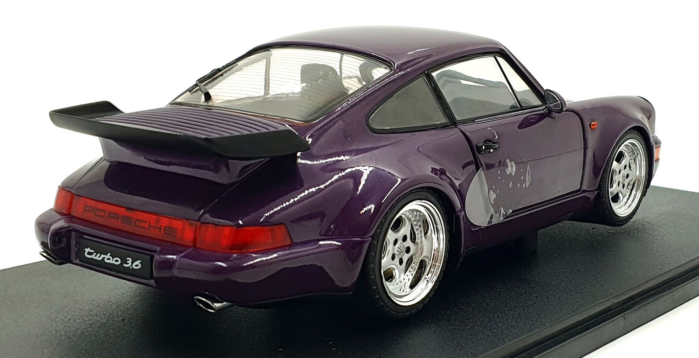 Solido 1/18 Scale Diecast S1803412 1990 Porsche 911 (964) Turbo Met. Violet Blue