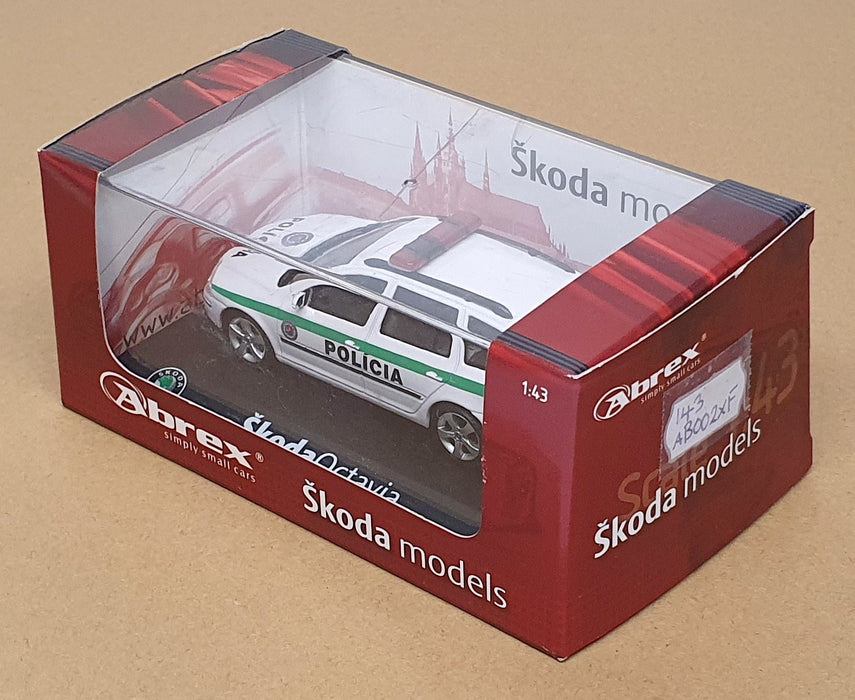 Abrex 1/43 Scale Diecast 143AB002XF - Skoda Octavia Policia - White/Green