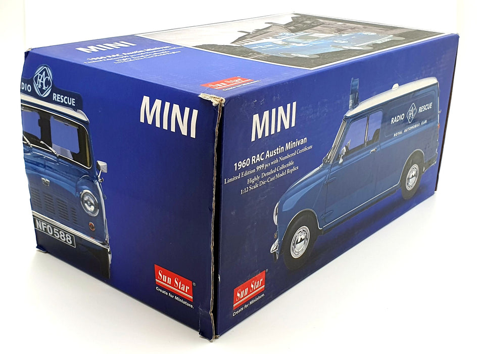 Sun Star 1/12 Scale Diecast 5317 - 1960 RAC Austin Minivan - Blue/White