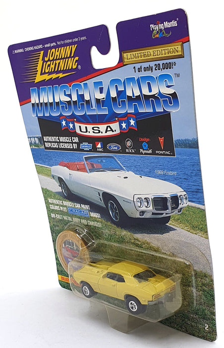 Johnny Lightning 1/64 Scale 202-02 - Muscle Cars 1969 Pontiac Firebird - Yellow
