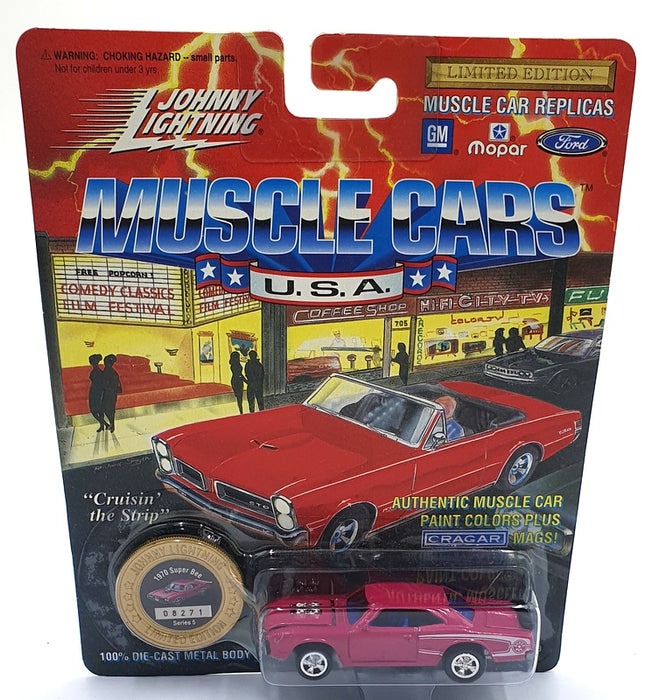 Johnny Lightning 1/64 Scale 200-150 - Muscle Cars 1970 Plymouth Super Bee - Pink