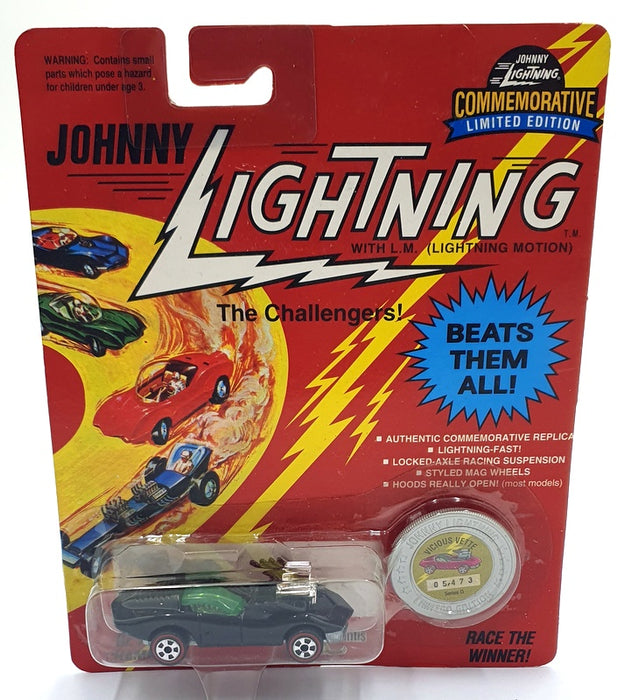 Johnny Lightning 1/64 Scale 100-170 - The Challengers Vicious Vette - Black