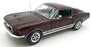 Auto World 1/18 Scale AMM1309/06 - 1967 Ford Mustang GT 2+2 - Burgundy