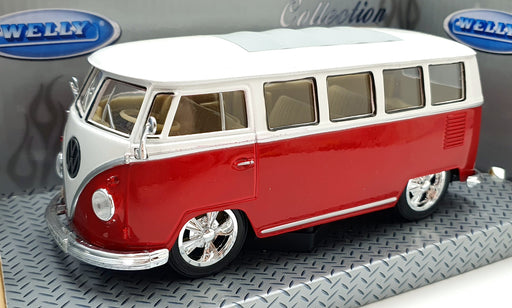 Welly 1/25 Scale TY3679 - VW Volkswagen Camper Low Rider - Red/White