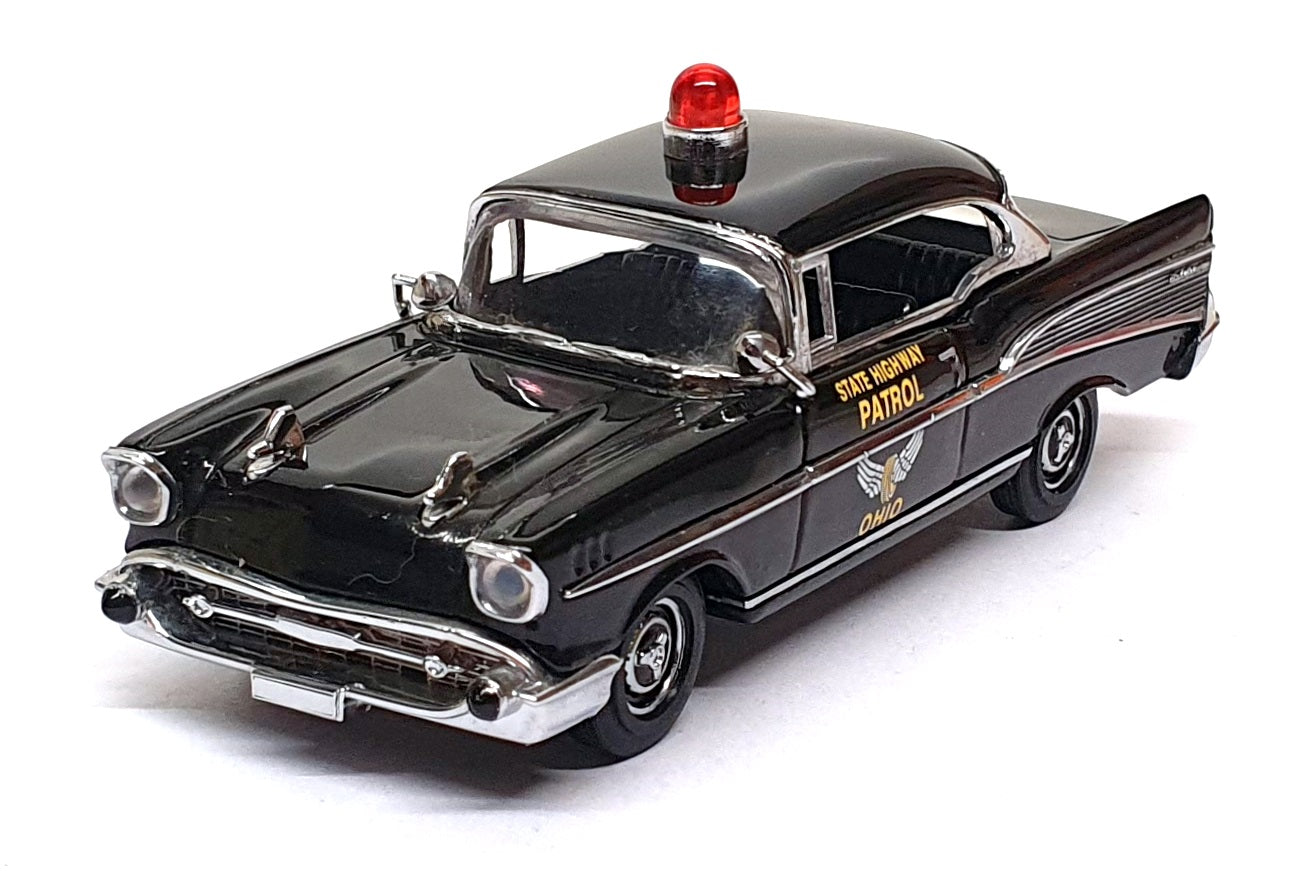 Matchbox 1/43 Scale DYM96666 - '57 Chevrolet Bel Air Ohio Highway Patrol - Black