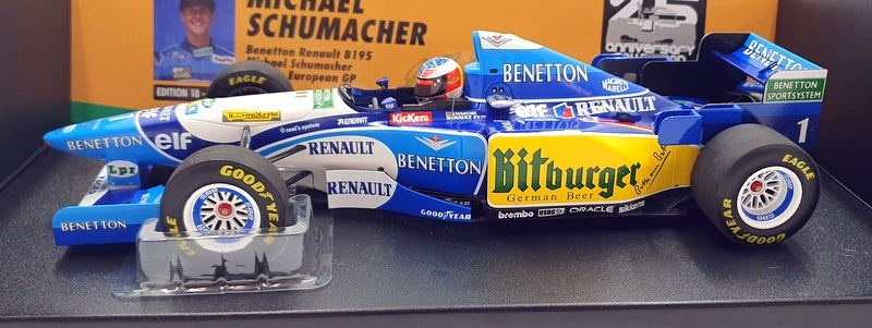 Minichamps 1/18 Scale 510 953201 - Benetton Renault B195 #1 1st European GP 1995