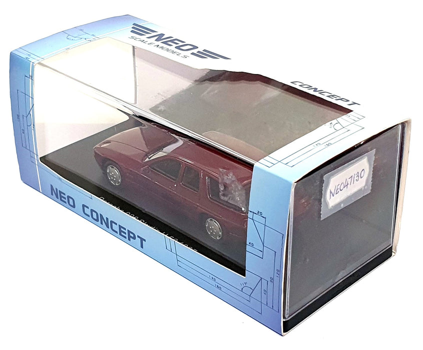 Neo 1/43 Scale NEO47130 - 1987 Porsche 928 Studio H 50 - Met. Dk. Red