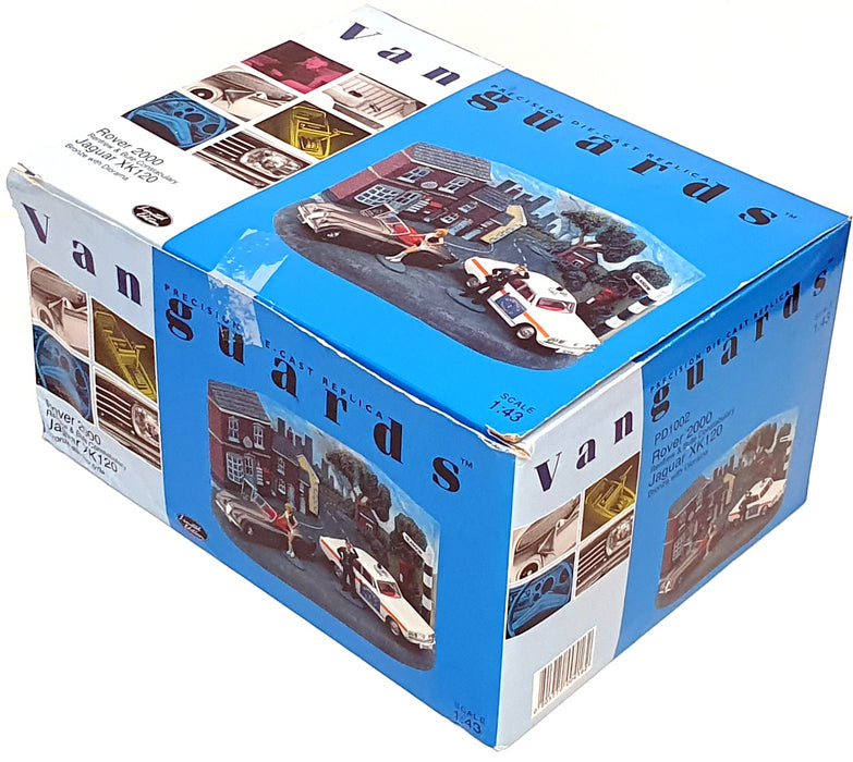 Vanguards 1/43 Scale PD1002 - Rover 2000 & Jaguar XK120 Renfrew Police Diorama